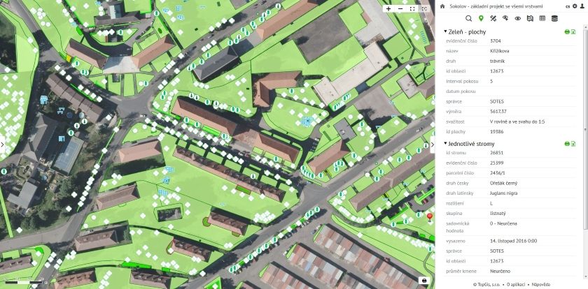 TopGis mapa