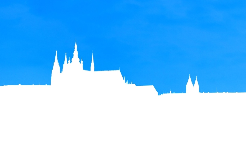 Praha silueta