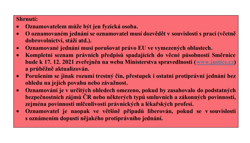Ochrana oznamovatelů