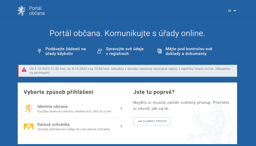 výpisy z rejstříku trestů online