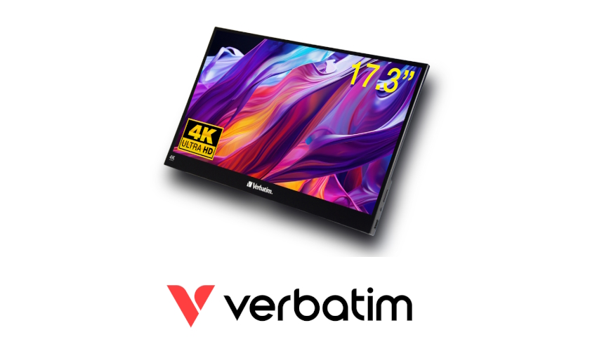 Přenosné dotykové 4K monitory Verbatim